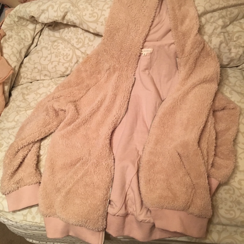 Light pink fluffy jacket